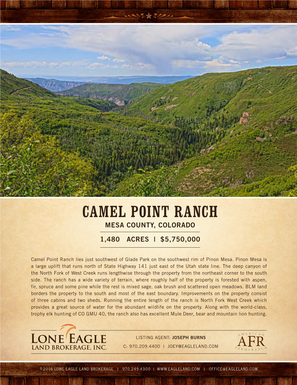 Camel Point Ranch Mesa County, Colorado