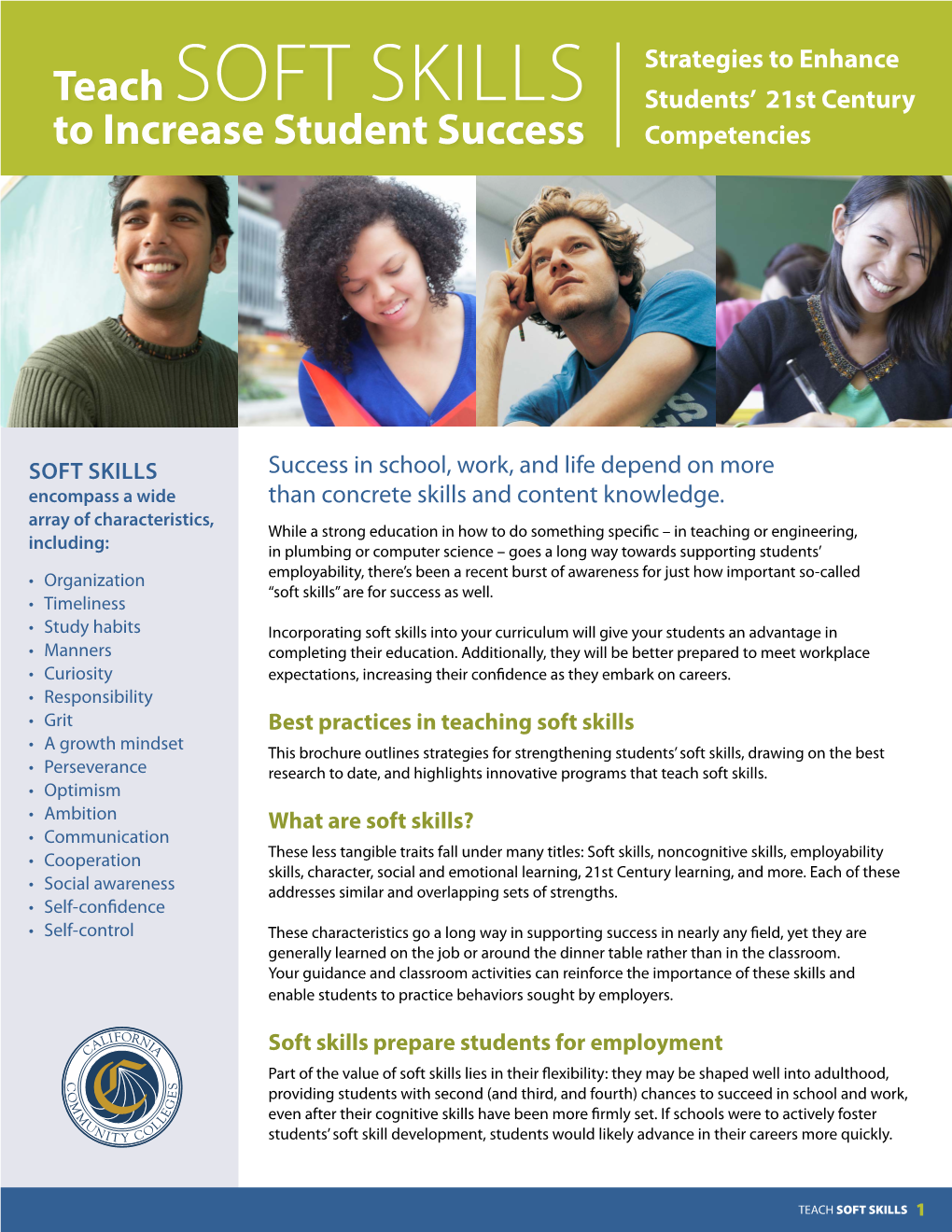 Teach SOFT SKILLS Students’ 21St Century to Increase Student Success Competencies