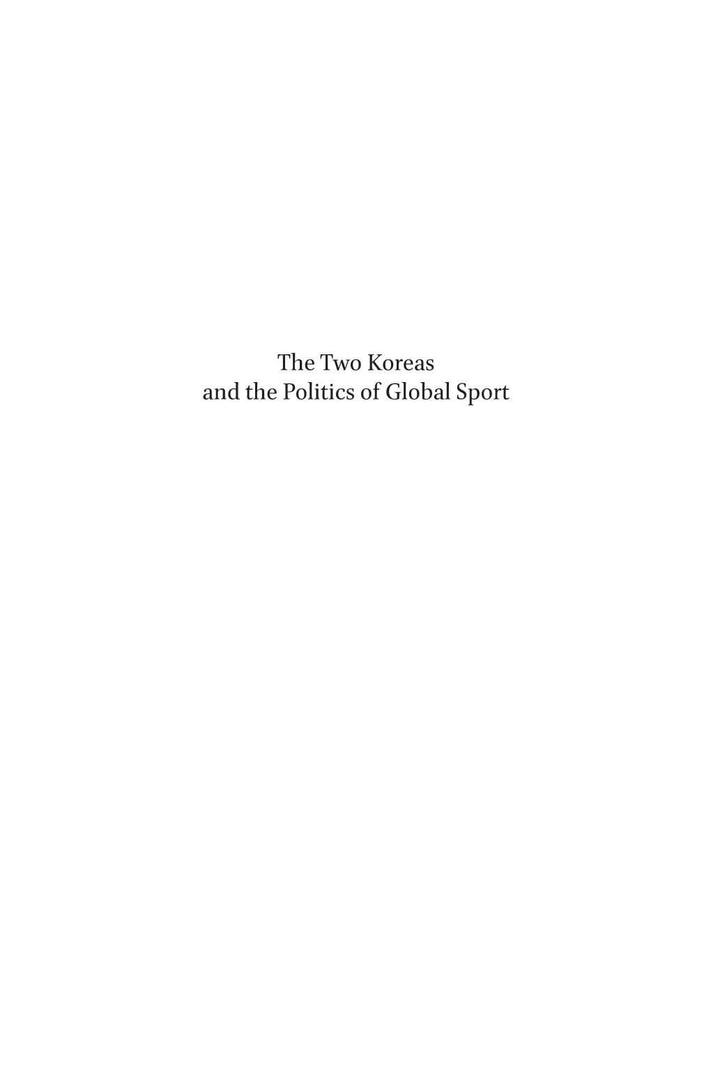 The Two Koreas and the Politics of Global Sport