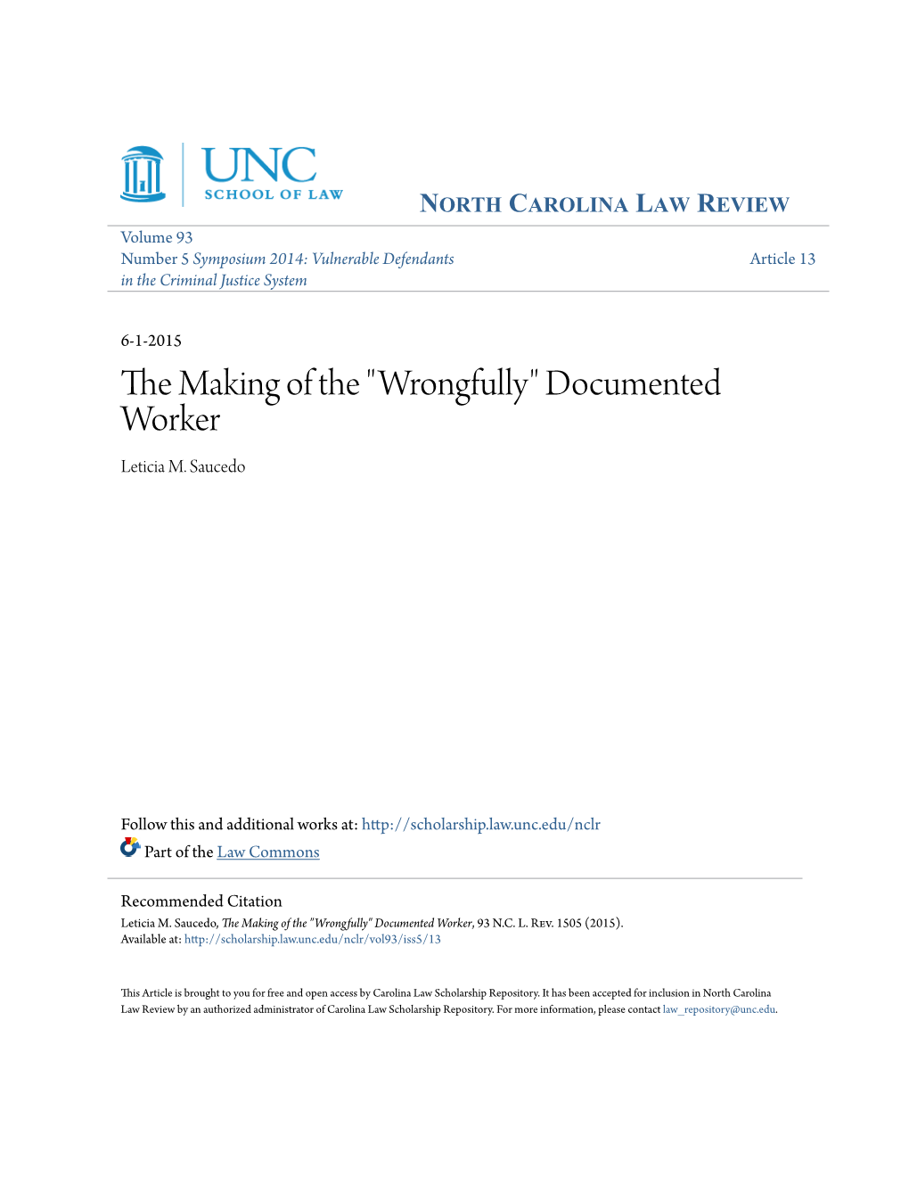 "Wrongfully" Documented Worker Leticia M