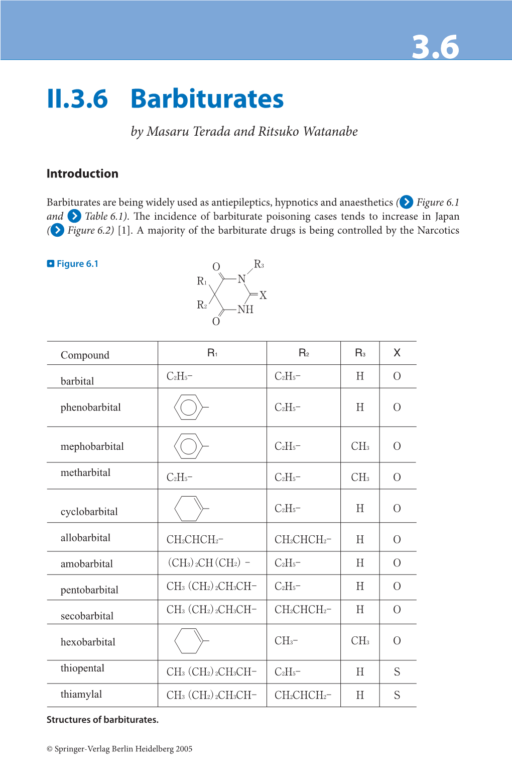 II.3.6 Barbiturates by Masaru Terada and Ritsuko Watanabe