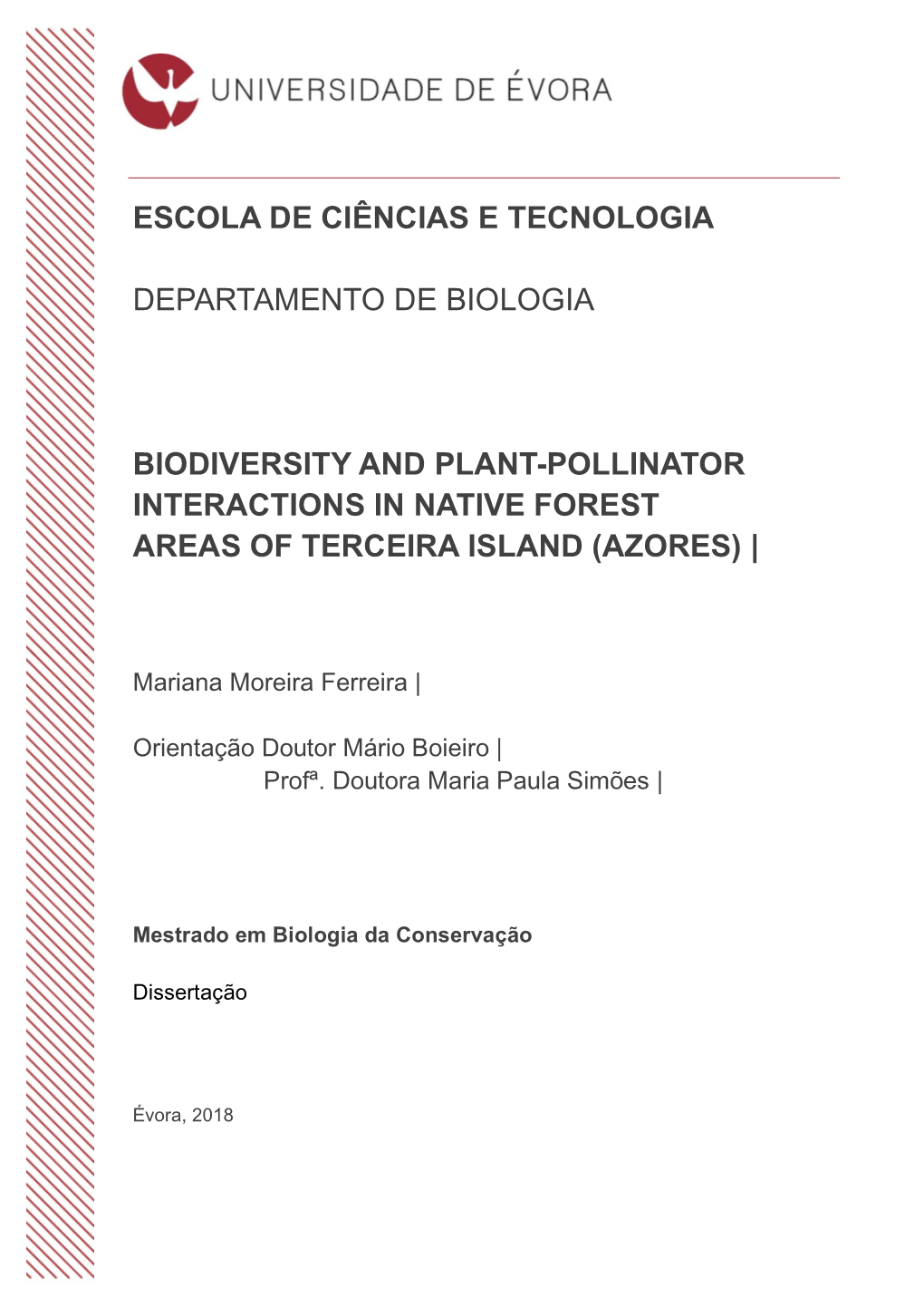 Escola De Ciências E Tecnologia Departamento