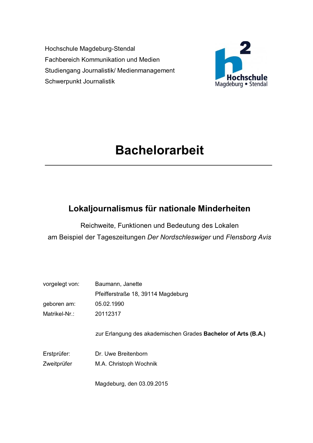 Bachelorarbeit