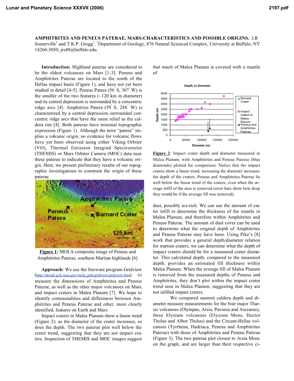 Amphitrites and Peneus Paterae, Mars:Characteristics and Possible Origins