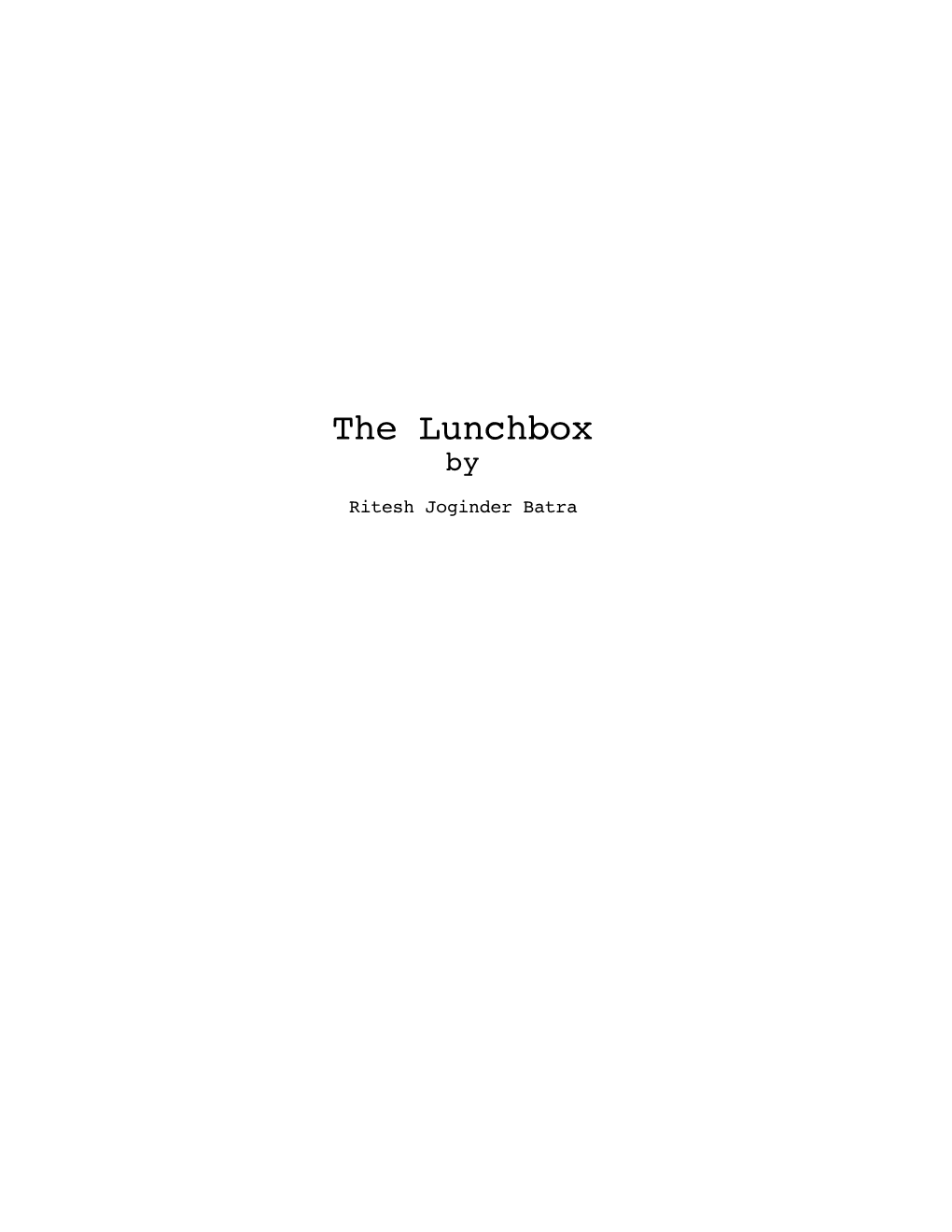 The Lunchbox By