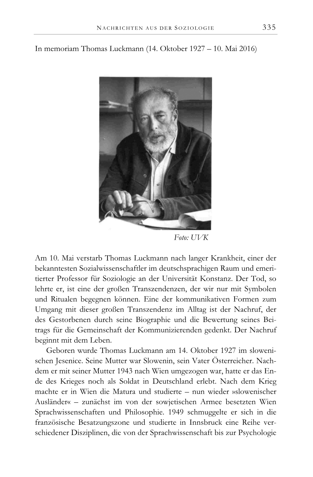 335 in Memoriam Thomas Luckmann