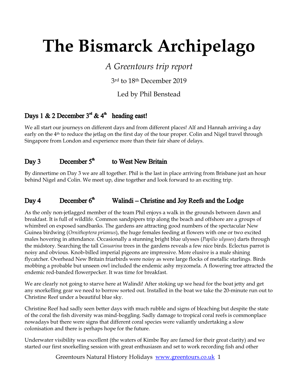 The Bismarck Archipelago