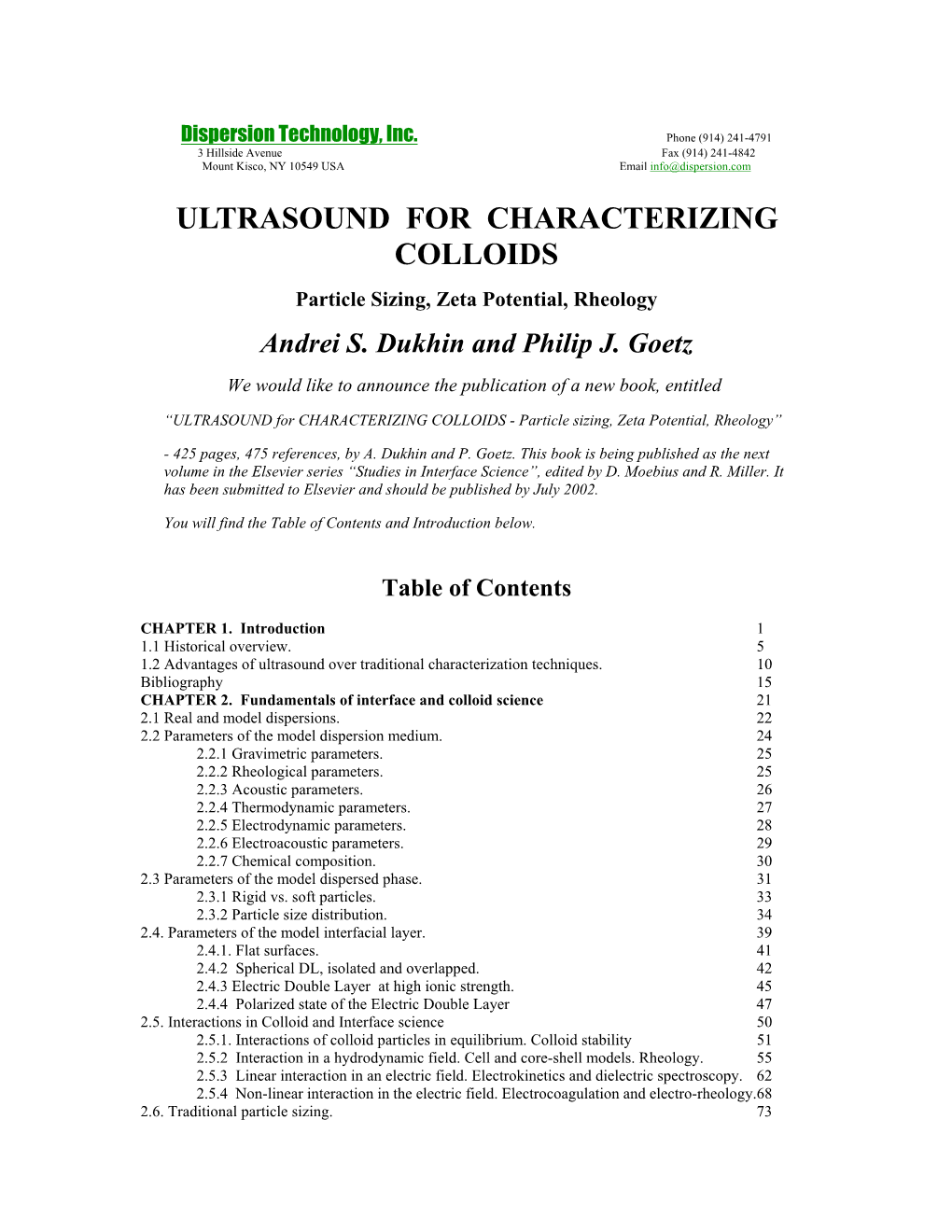 1.2 Advantages of Ultrasound Over Traditional Characterization Techniques