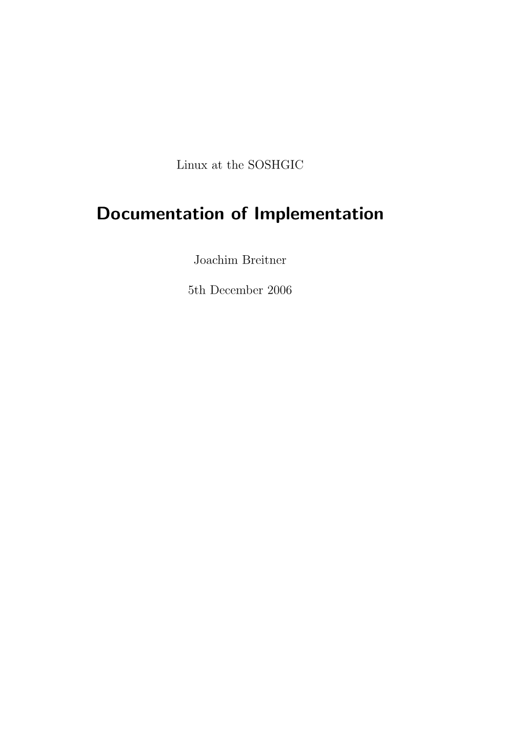 Techical Documentation