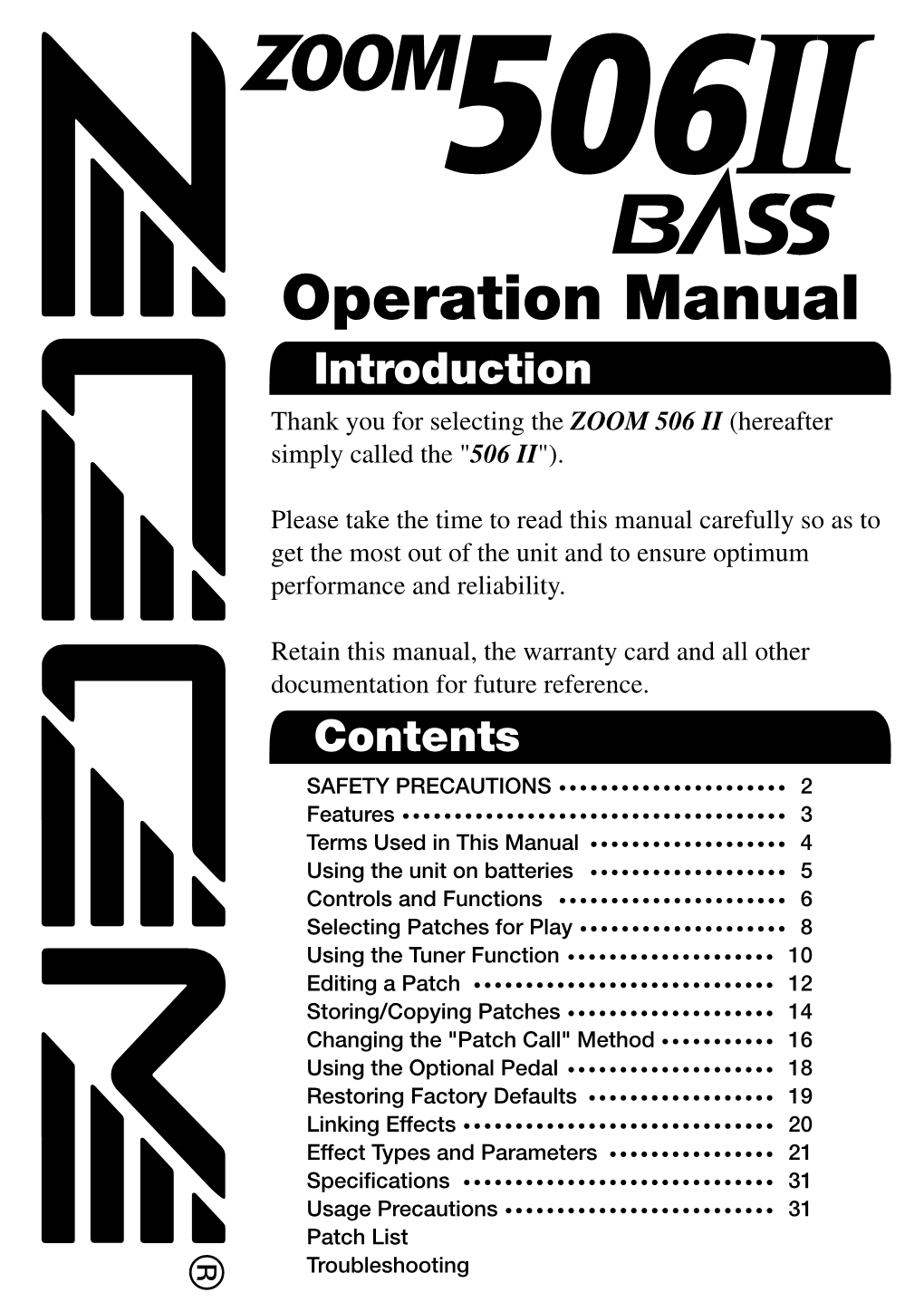 506II Operation Manual