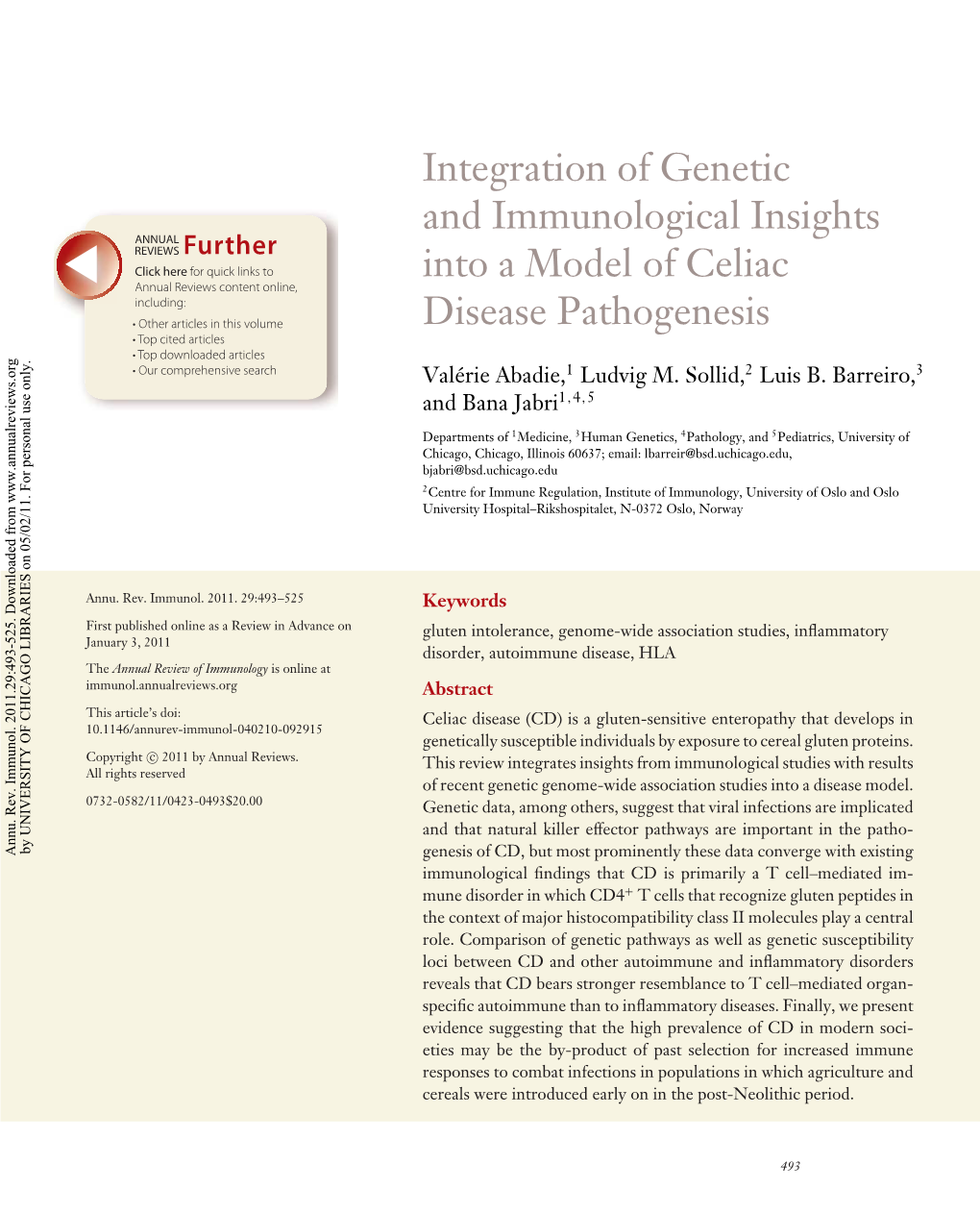 Integration of Genetic and Immunological Insights Into a Model of Celiac Disease Pathogenesis