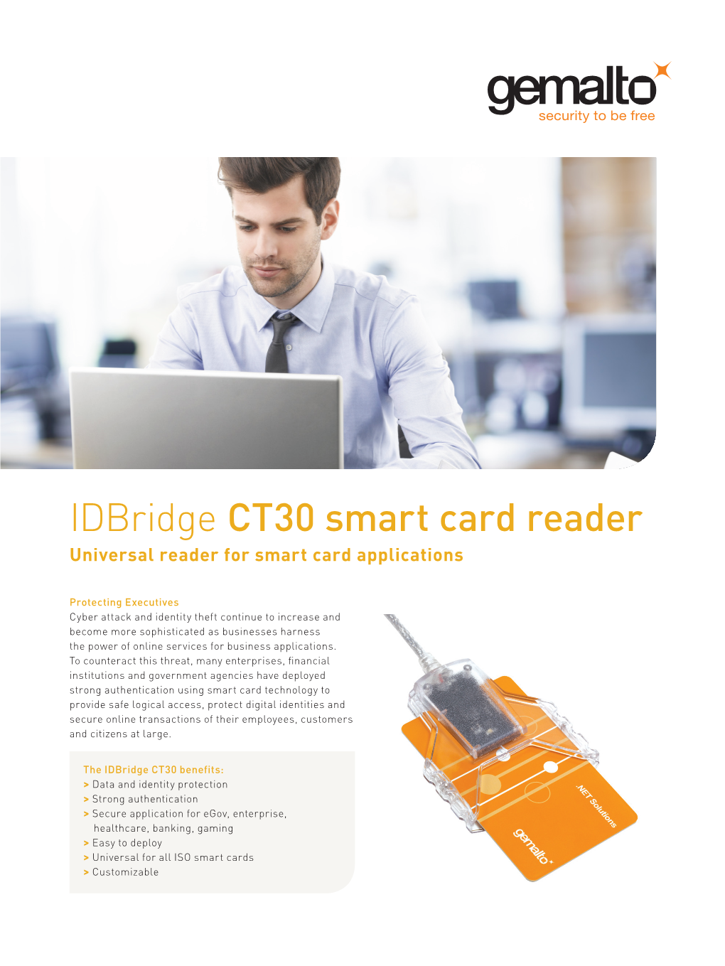 Idbridge CT30 Smart Card Reader Universal Reader for Smart Card Applications