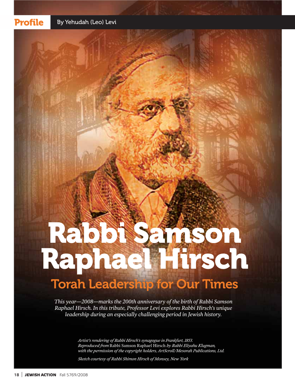 Rabbi Samson Raphael Hirsch Torah Leadership for Our Times