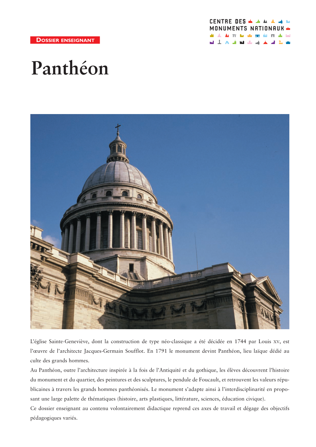 DOSSIER ENSEIGNANT Panthéon