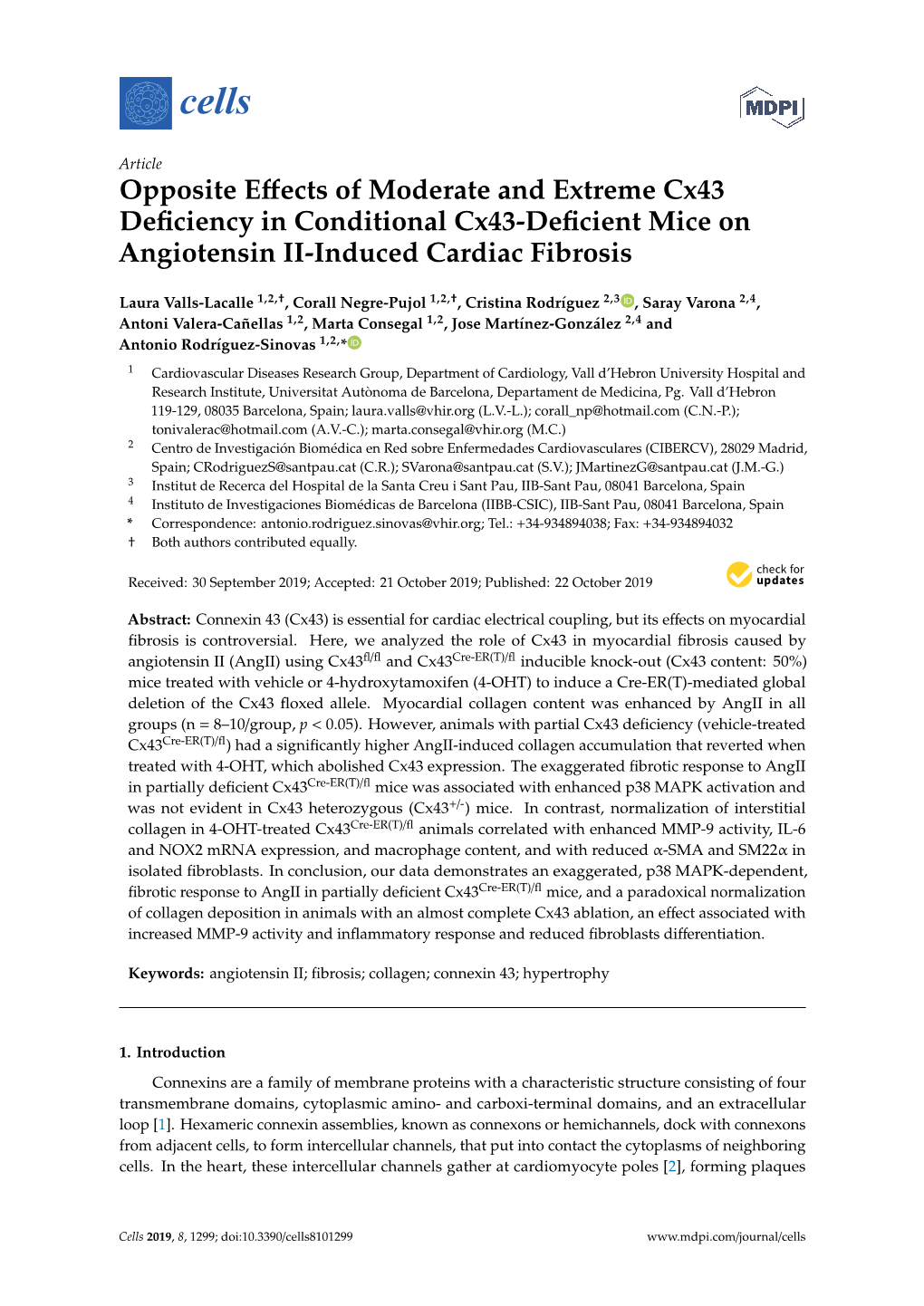 Opposite Effects of Moderate and Extreme Cx43 Deficiency In