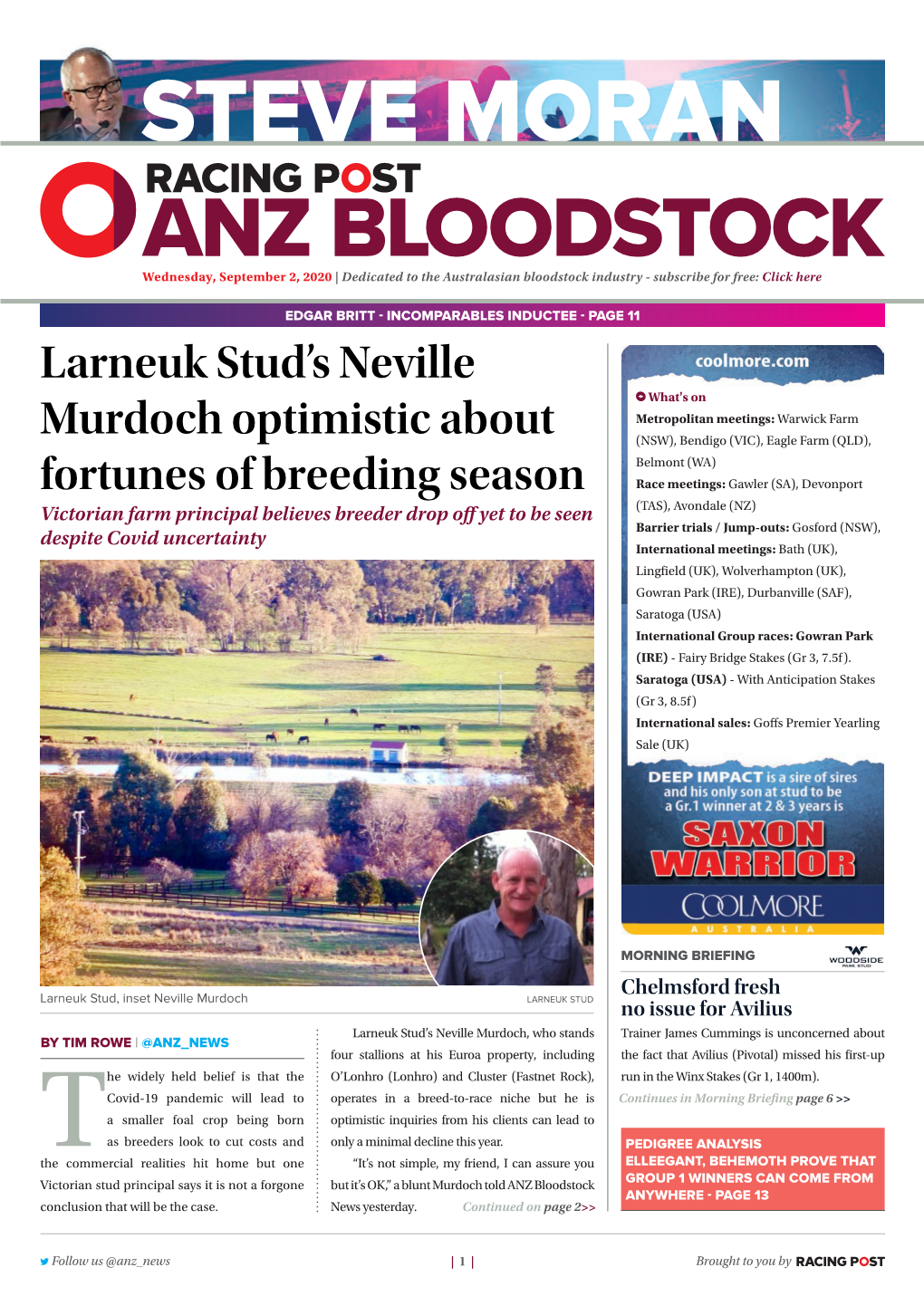 Larneuk Stud's Neville Murdoch Optimistic About Fortunes Of