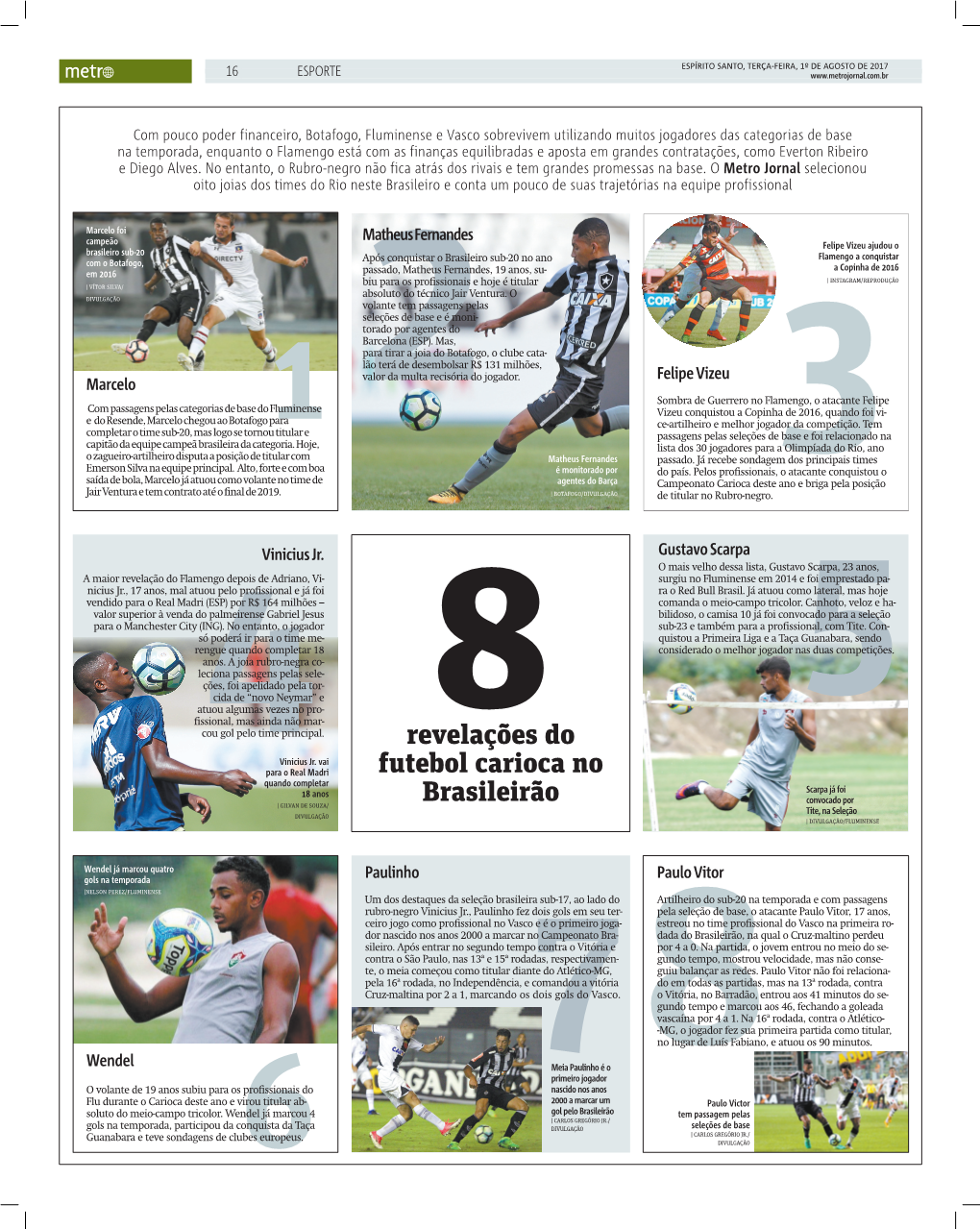 8Revelações Do Futebol Carioca No Brasileirão