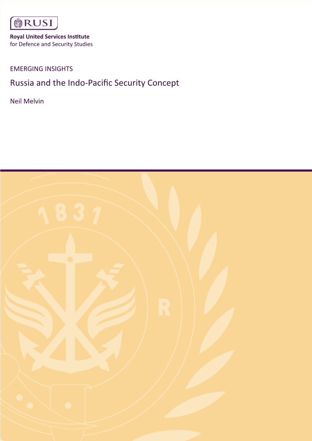 Russia and the Indo-Pacific Security Concept