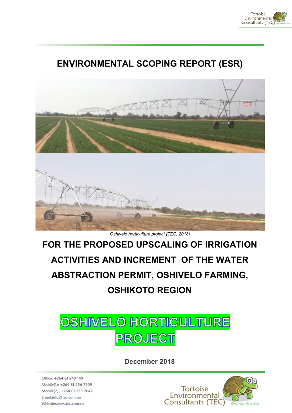 Environmental Scoping Report (Esr)
