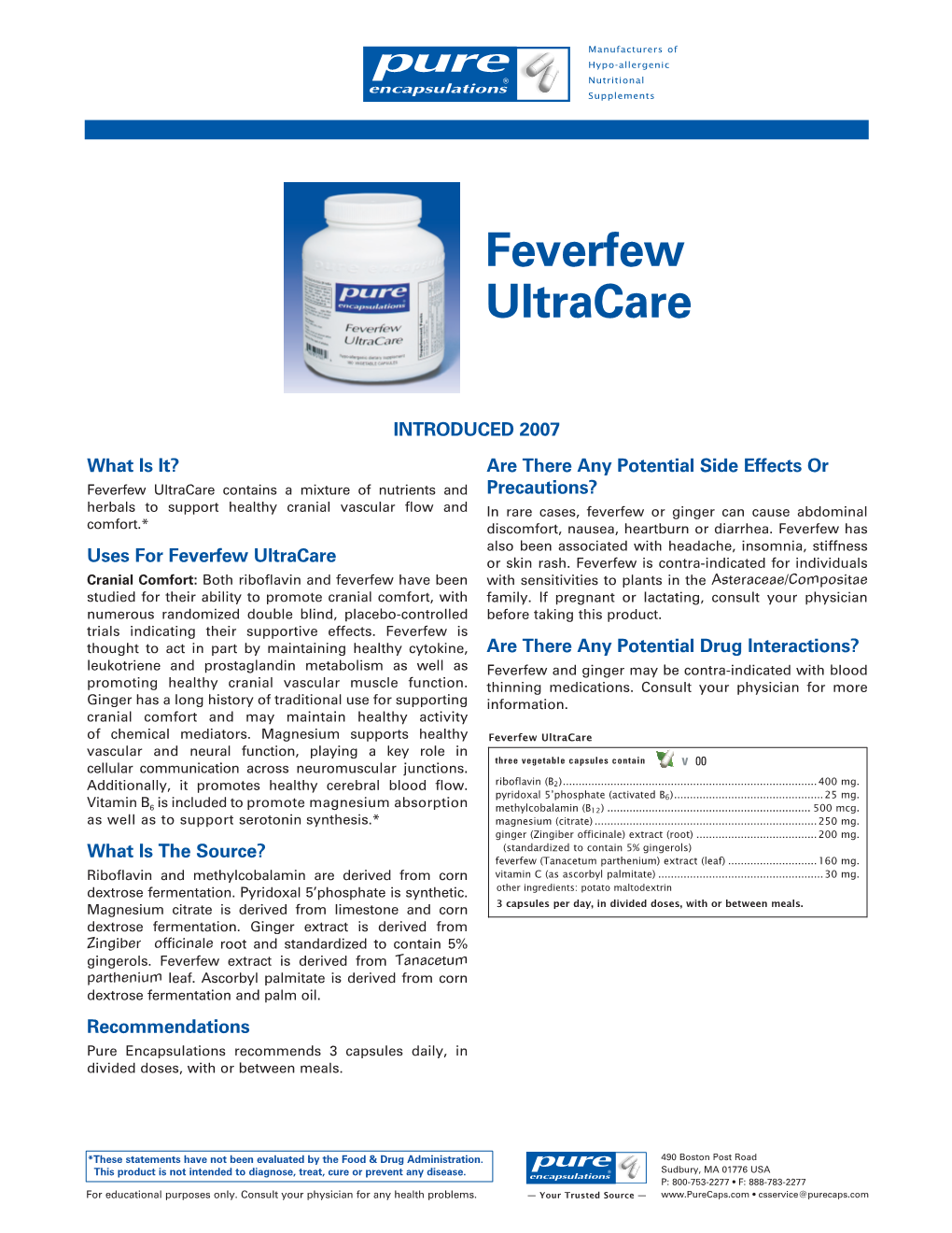 Feverfew Ultracare