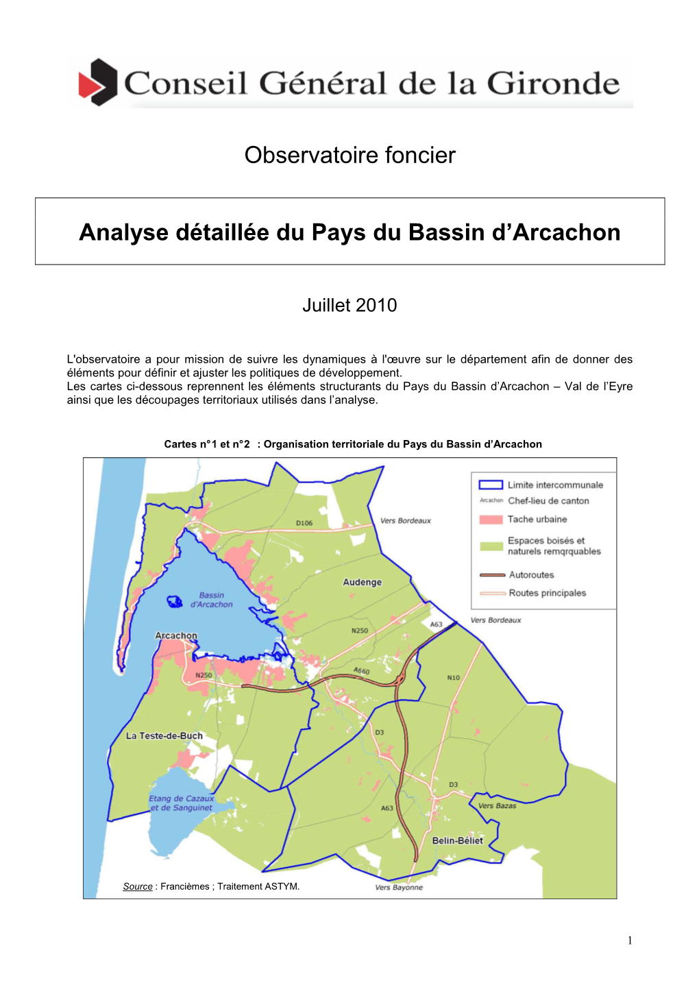 Observatoire Foncier Analyse Détaillée Du Pays Du Bassin D'arcachon