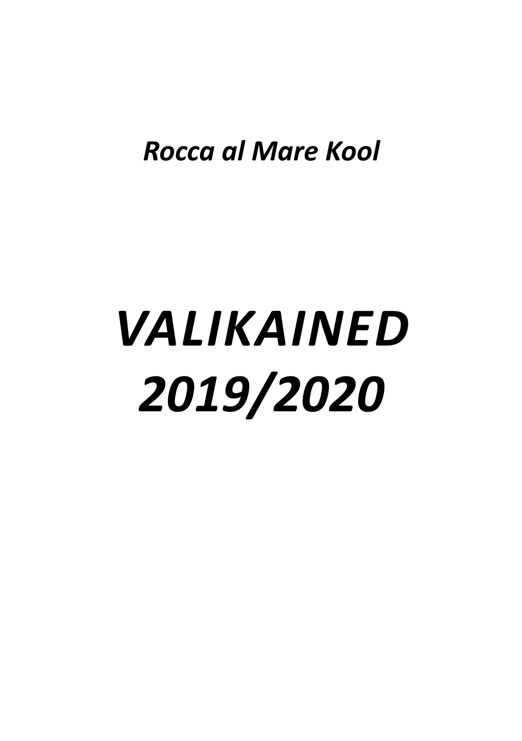 Valikained 2019/2020