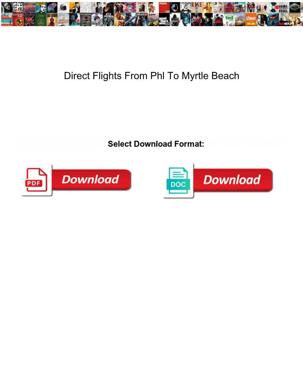 Direct Flights from Phl to Myrtle Beach