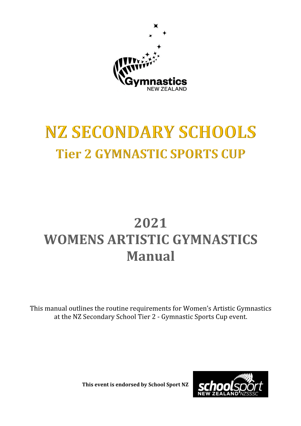NZSS Tier 2 Gymnastics Sports Cup – WAG