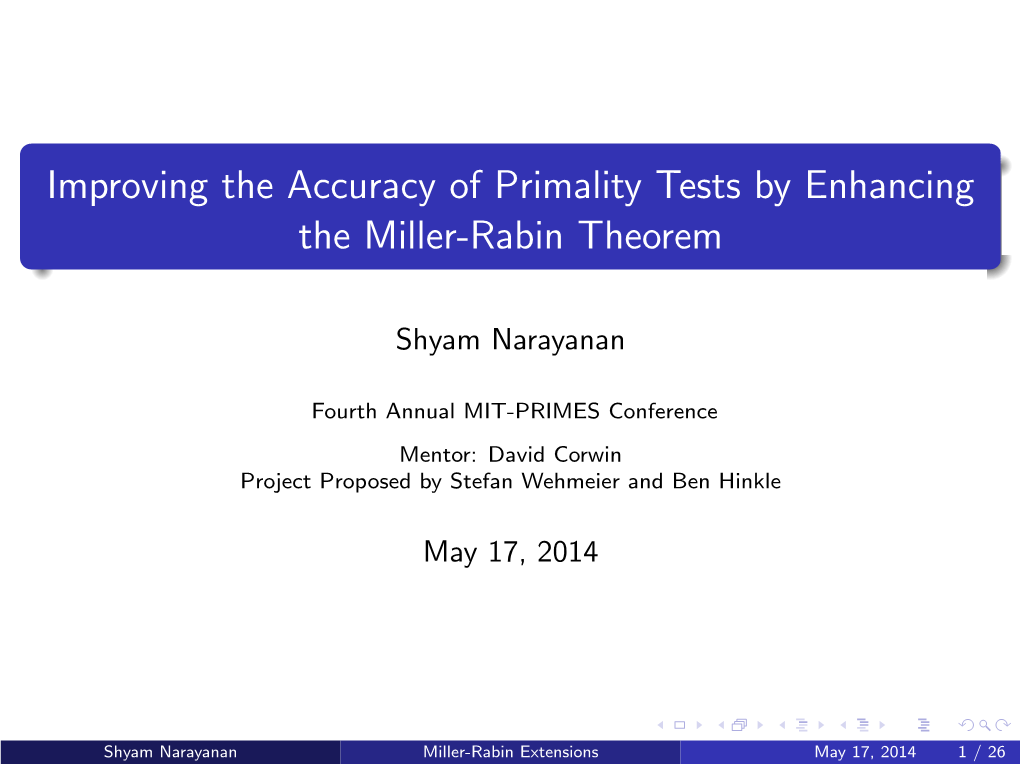 Improving the Accuracy of Primality Tests by Enhancing the Miller-Rabin Theorem