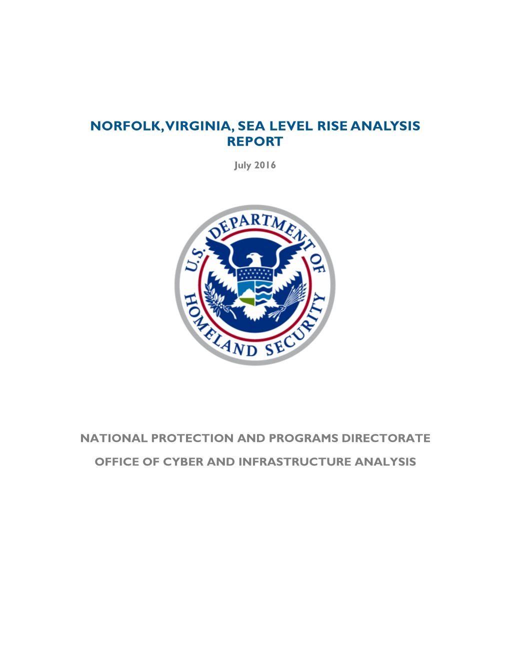 Norfolk Virginia Sea Level Rise Analysis