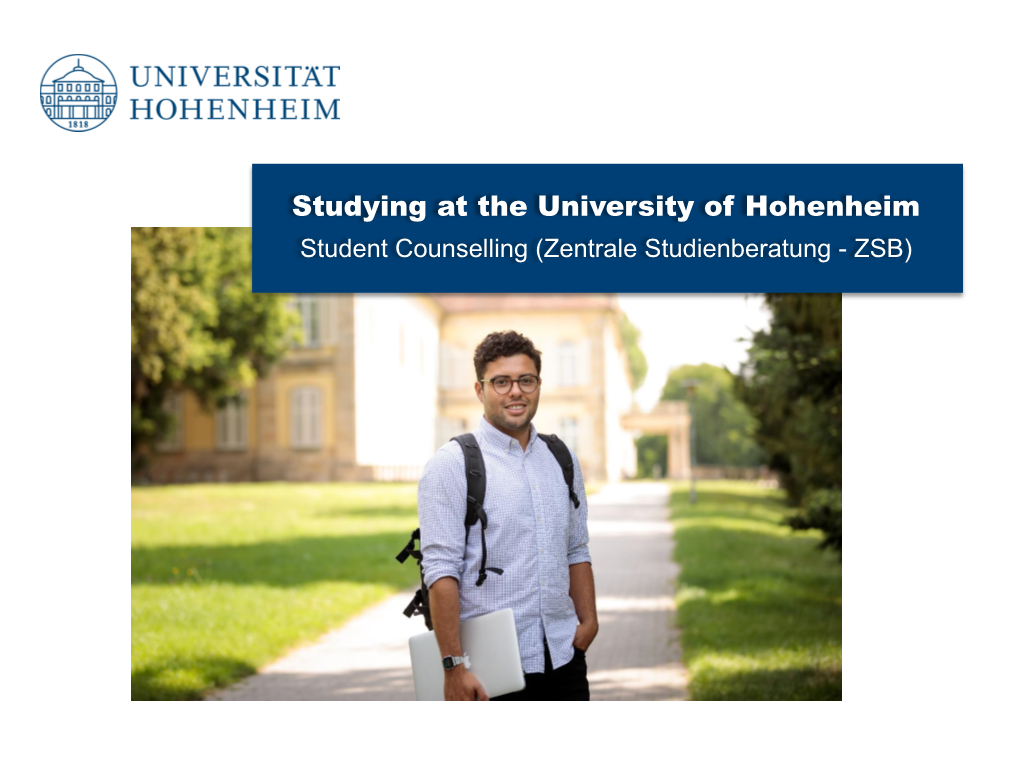 Studying at the University of Hohenheim