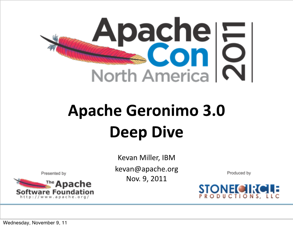 Apache Geronimo 3.0 Deep Dive