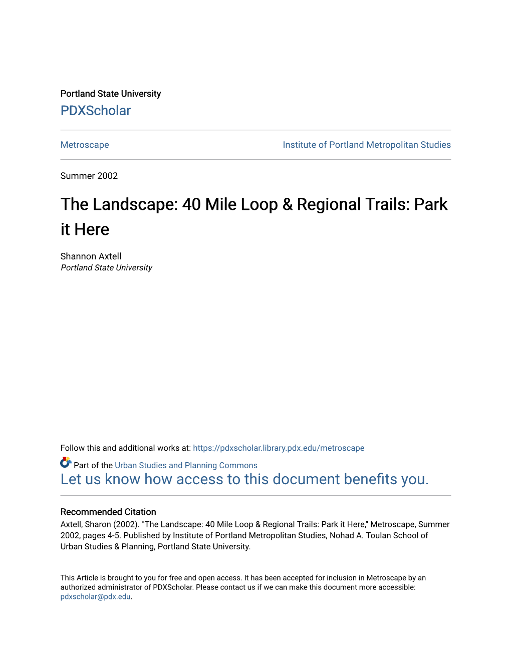 40 Mile Loop & Regional Trails