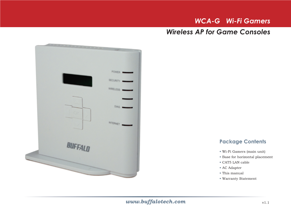 WCA-G Wi-Fi Gamers Wireless AP for Game Consoles