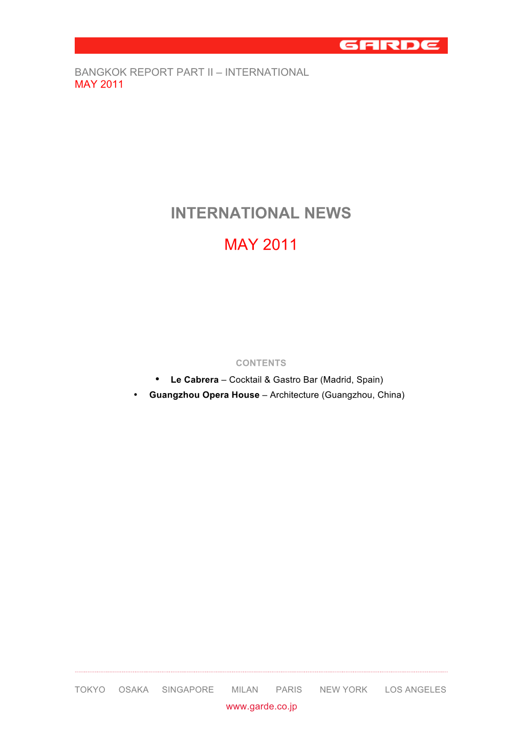 International News May 2011