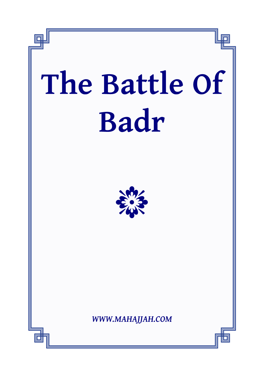 The Battle of Badr