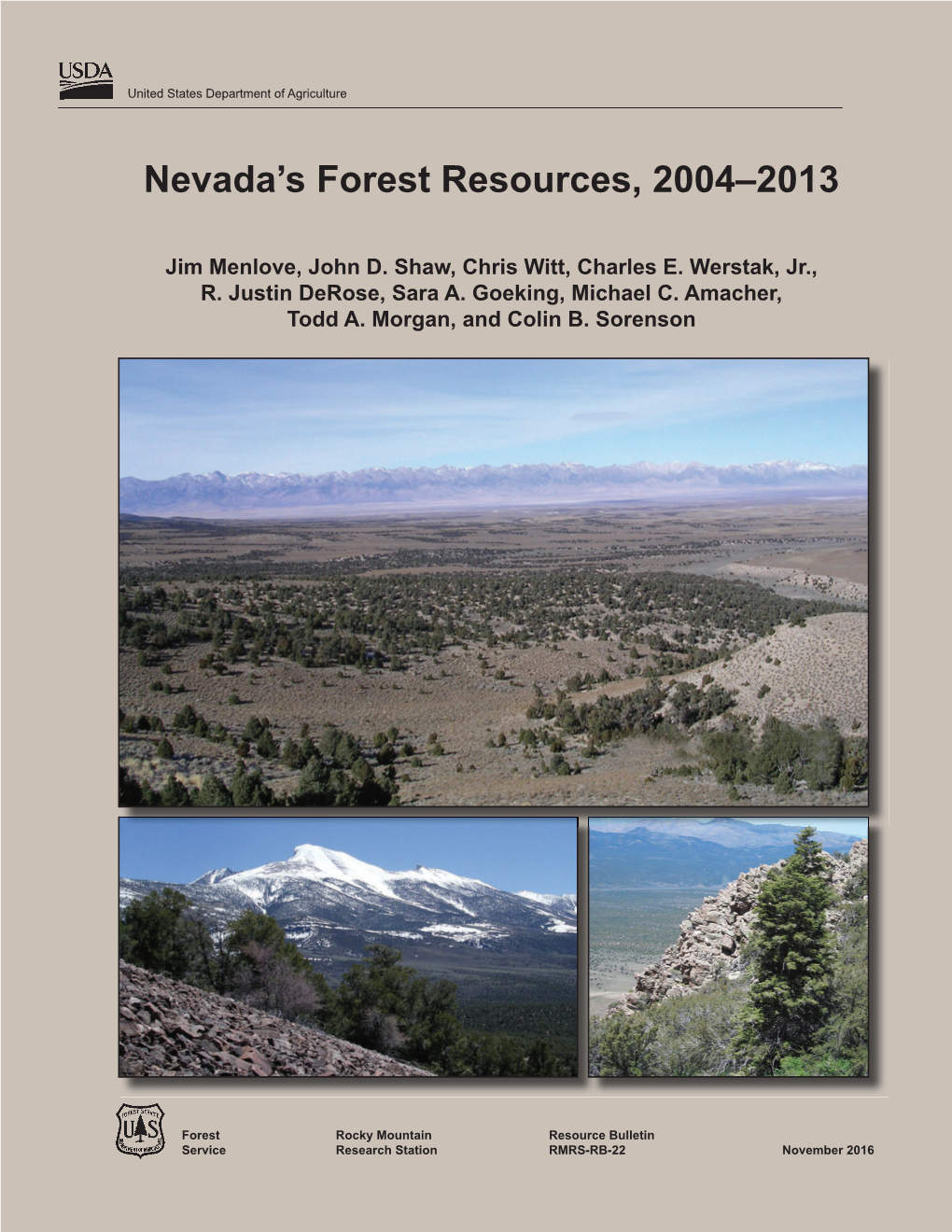 Nevada's Forest Resources, 2004-2013