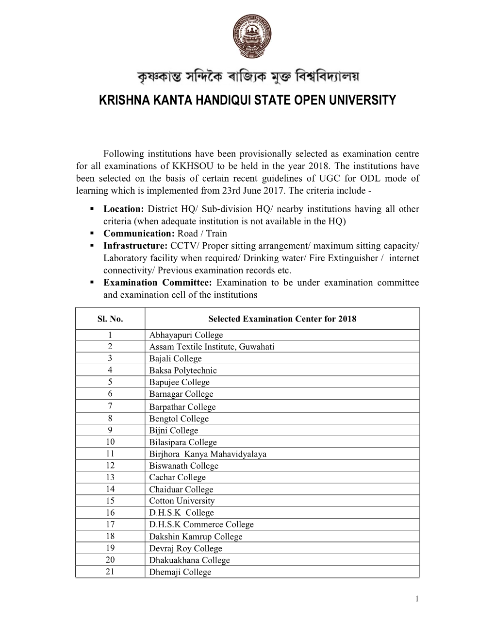 Krishna Kanta Handiqui State Open University