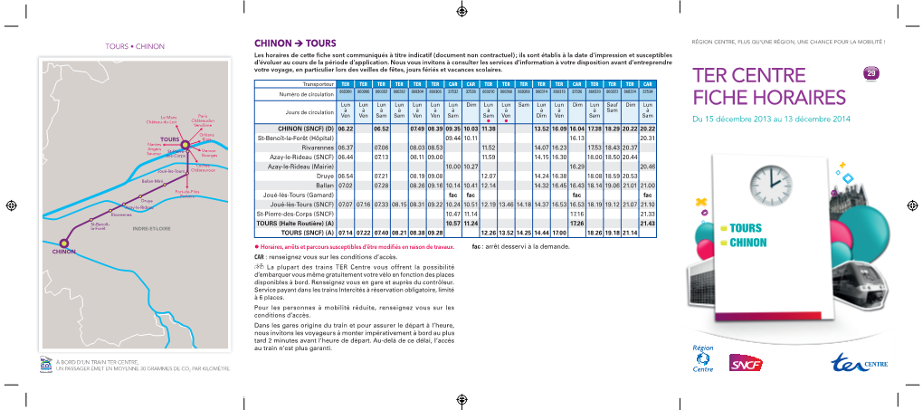 Ter Centre Fiche Horaires Ires