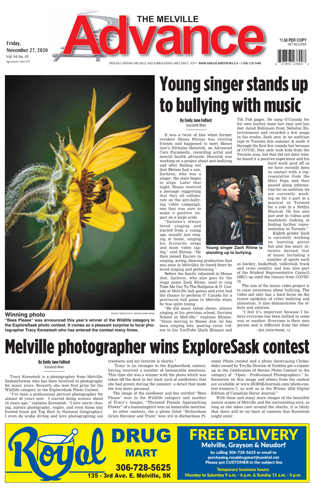 Melville Photographer Wins Exploresask Contest Young Singer