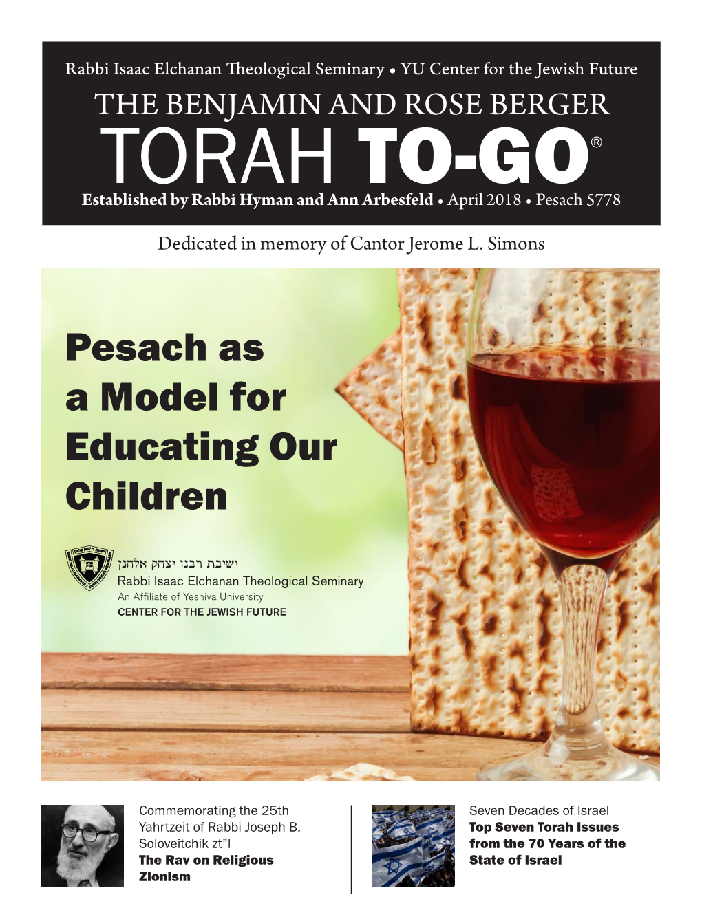 Pesach As a Model for Educating Our Children