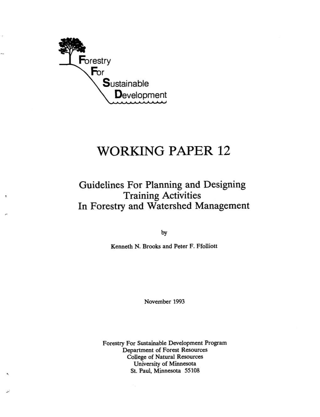 FFSD Working Paper 12