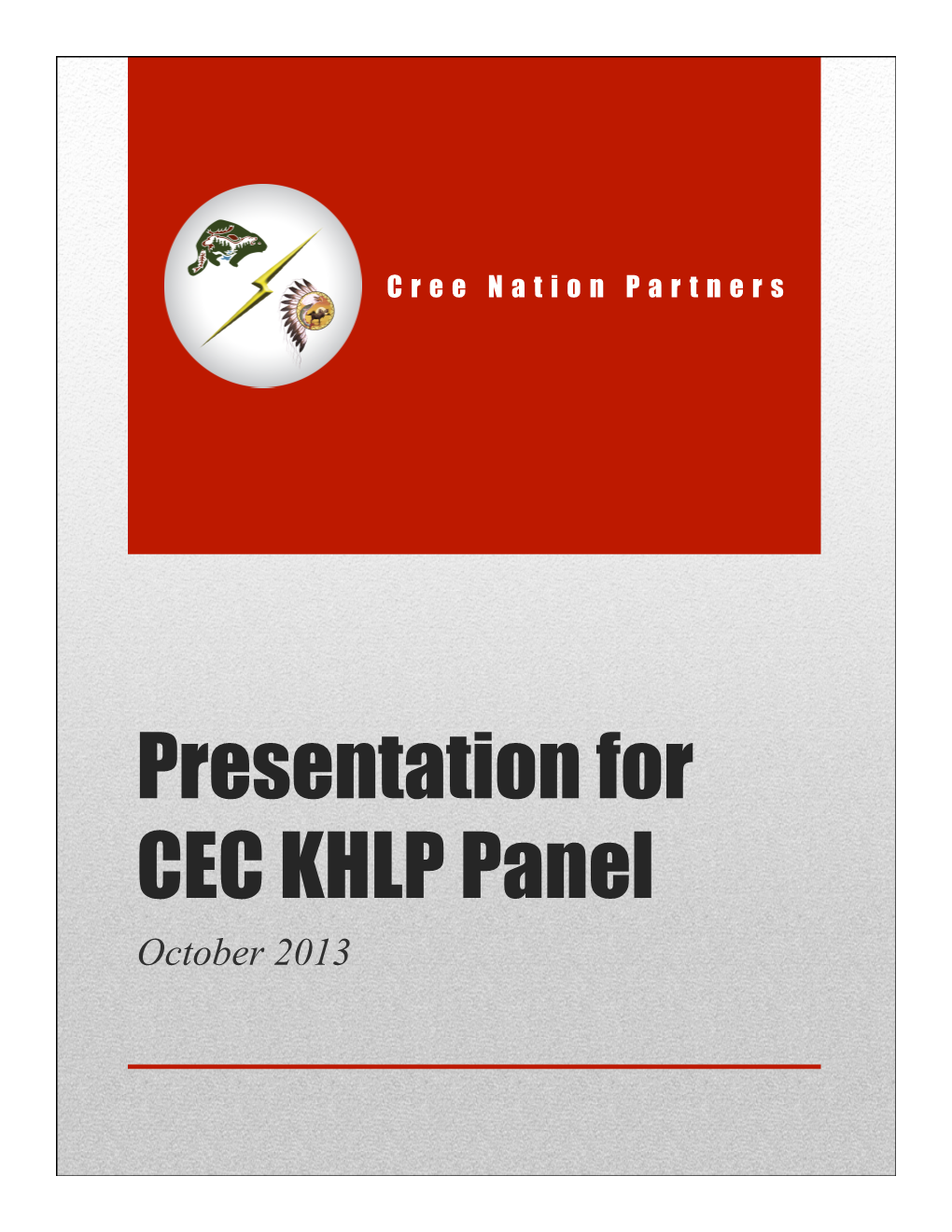 Presentation for CEC KHLP Panel