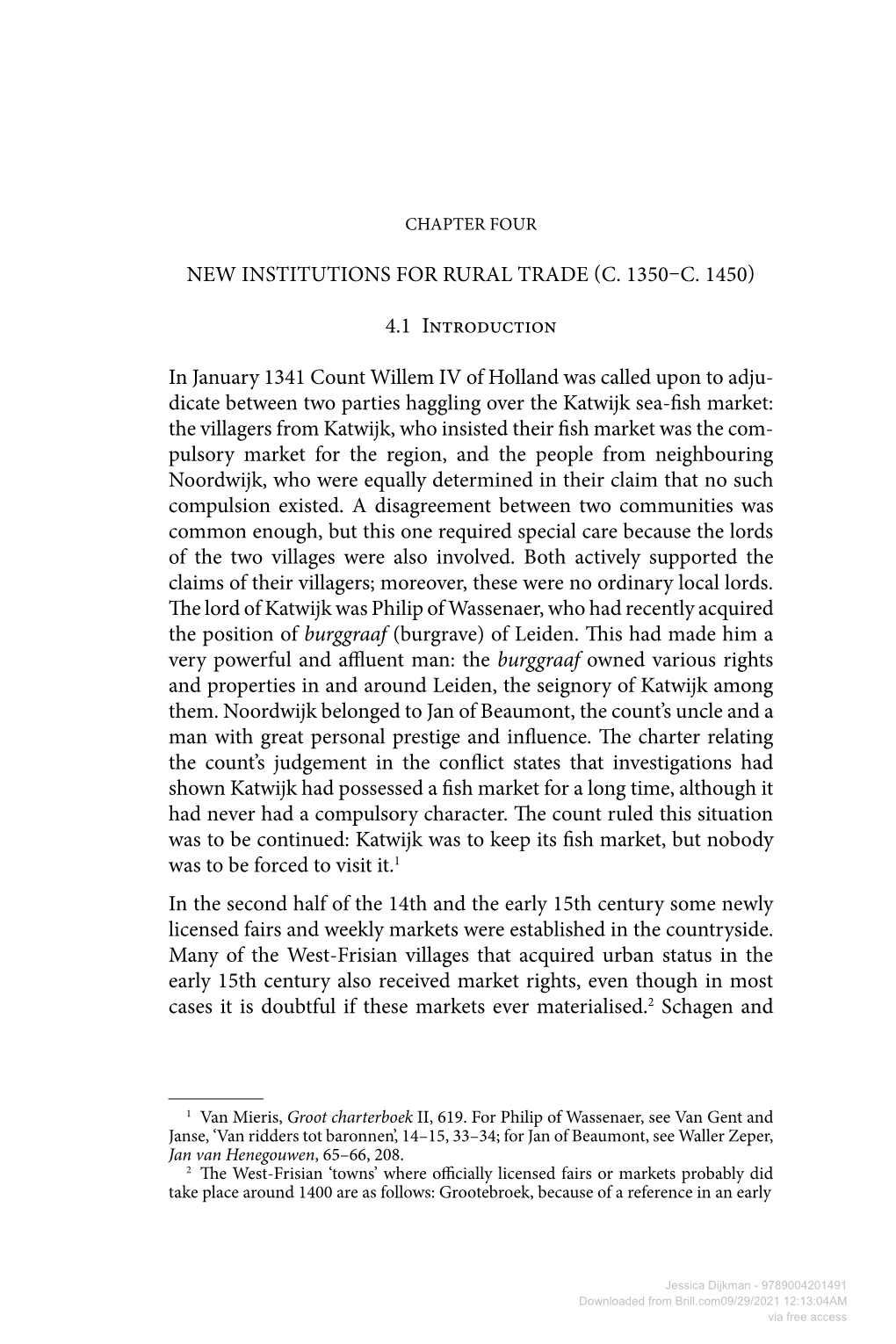 Downloaded from Brill.Com09/29/2021 12:13:04AM Via Free Access New Institutions for Rural Trade (C