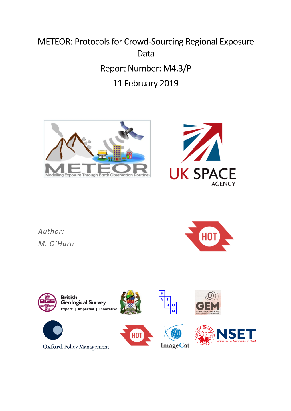 METEOR: Protocols for Crowd- Sourcing Regional Exposure Data