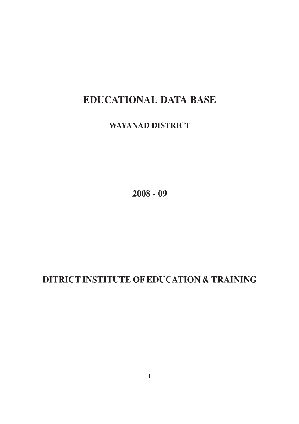 Educational Data Base