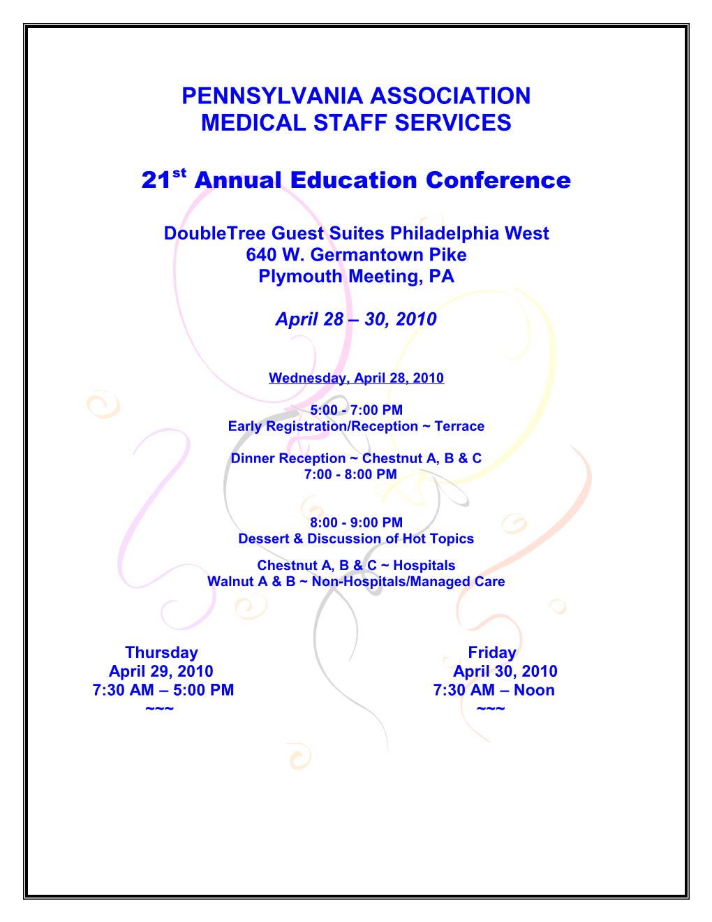 Pennsylvania Association Medical Staff Services