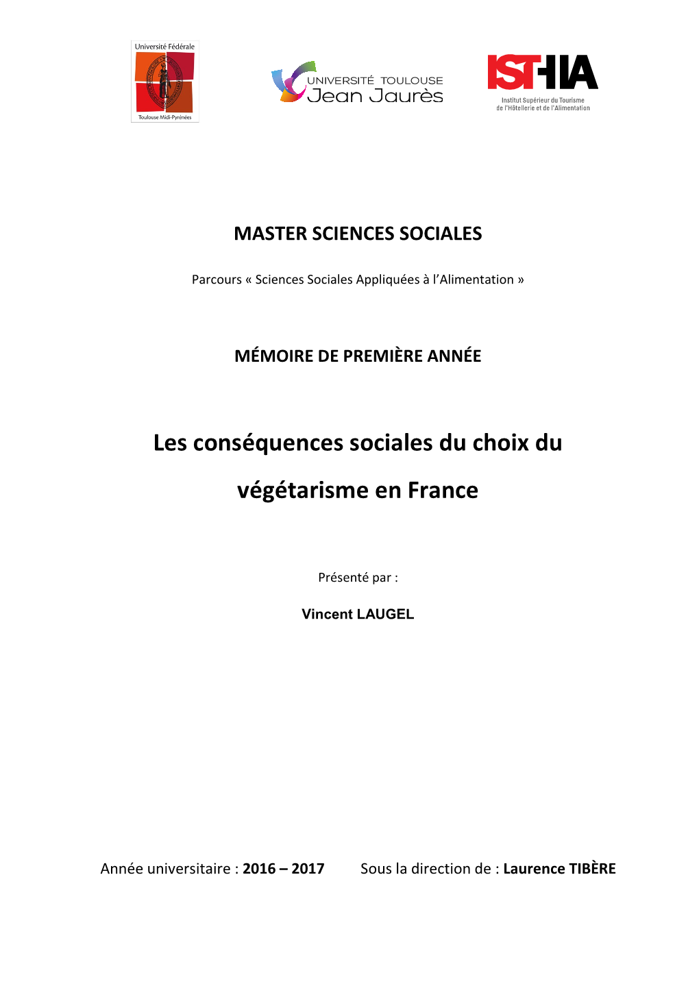 Les Conséquences Sociales Du Choix Du Végétarisme En France