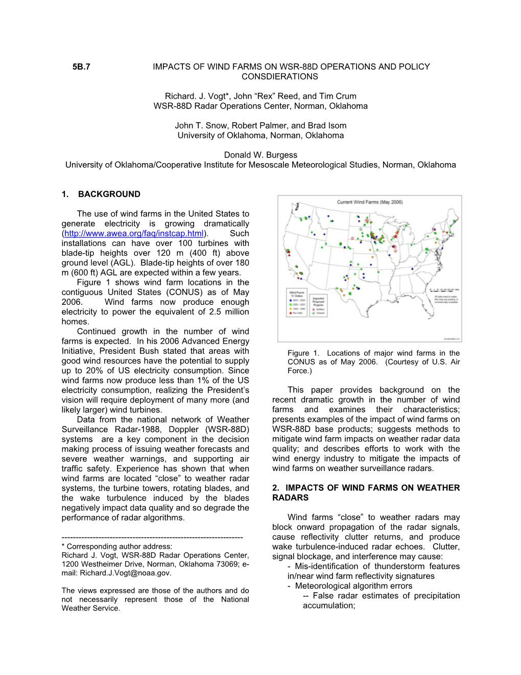 5B.7 Impacts of Wind Farms on Wsr-88D Operations and Policy Consdierations