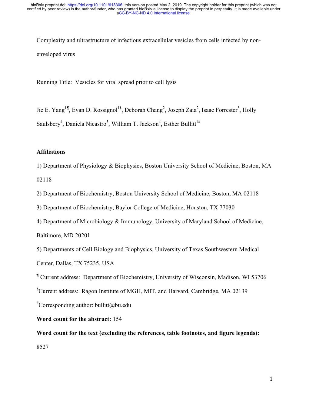 1 Complexity and Ultrastructure of Infectious Extracellular Vesicles